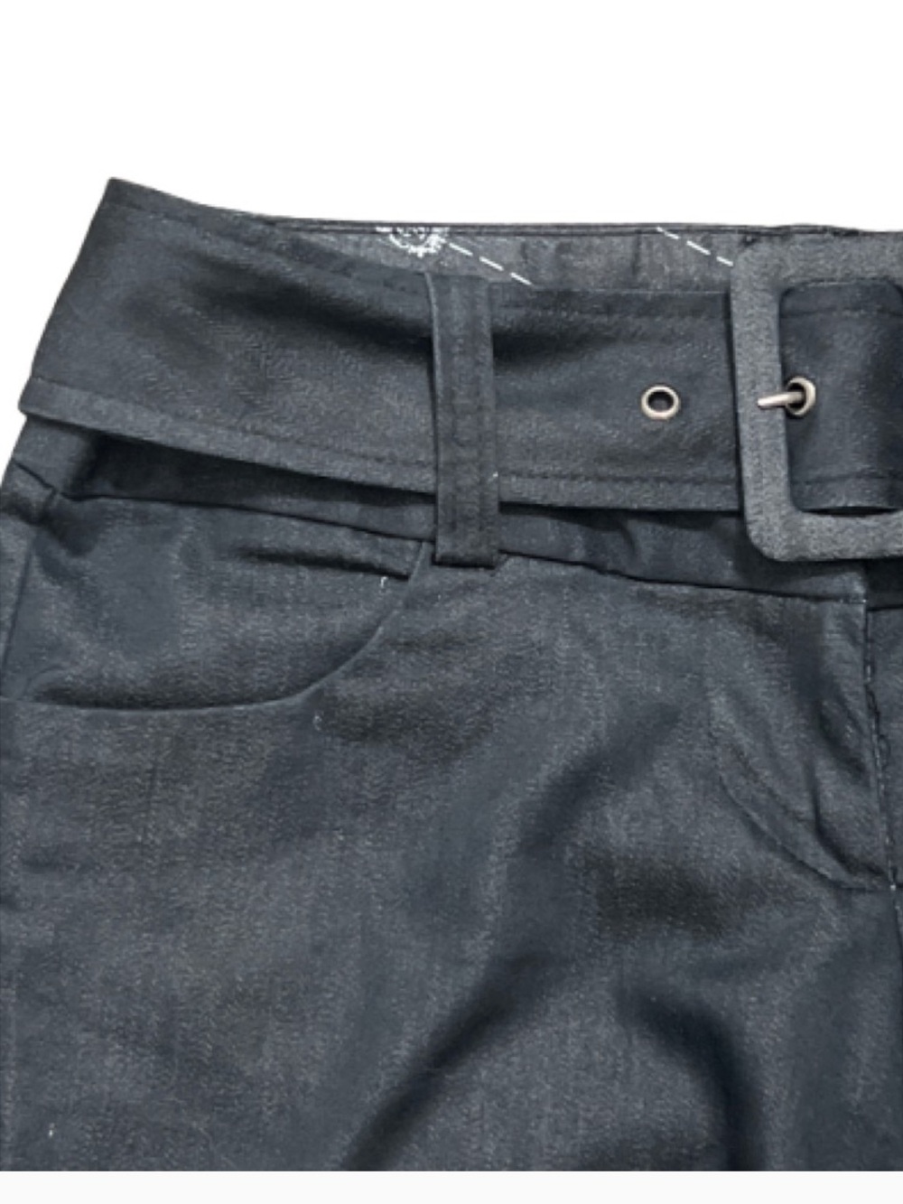 Guess Y2K High-Waist Wide Leg Pants with Belted Waistband - Picture 3 of 9